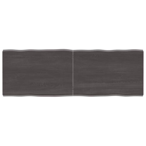Table Top Dark Brown 120x40x(2-4)cm Treated Solid Wood DIY Desk Panel Board