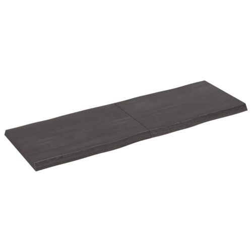 Table Top Dark Brown 120x40x(2-4)cm Treated Solid Wood DIY Desk Panel Board - Image 2