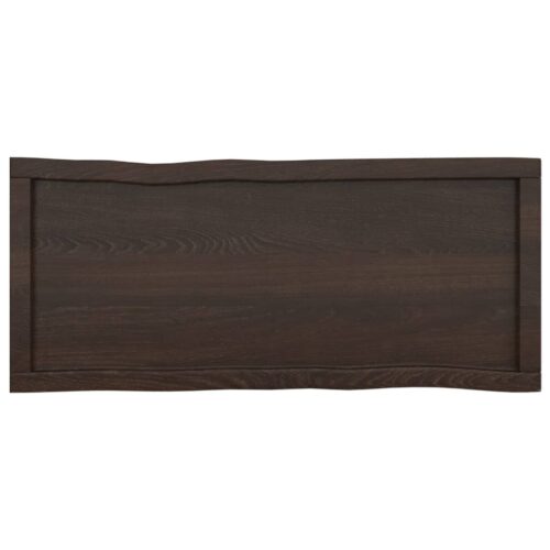 Table Top Dark Brown 100x40x(2-6)cm Treated Solid Wood DIY Desk Panel Board - Image 3