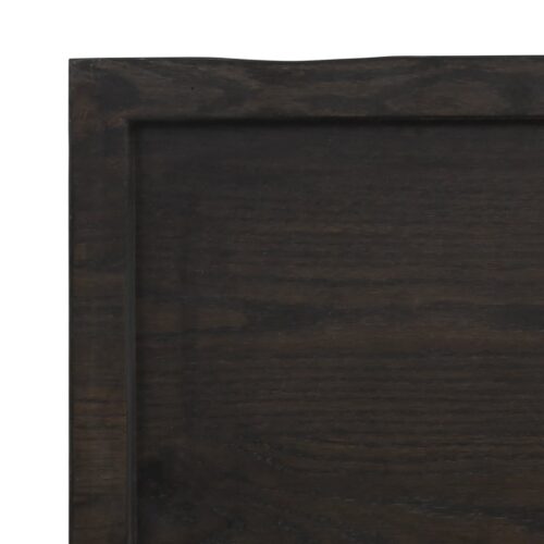 Table Top Dark Brown 80x60x(2-6)cm Treated Solid Wood DIY Desk Panel Board - Image 5