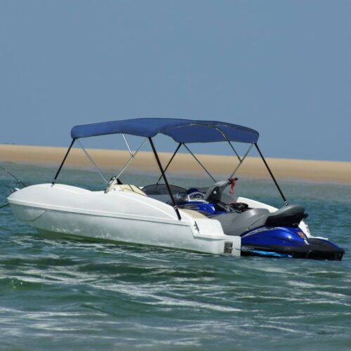 3 Bow Bimini Top Blue 183x196x137cm - Image 2