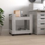 Desk Trolley Grey Sonoma 60x45x60cm Engineered Wood