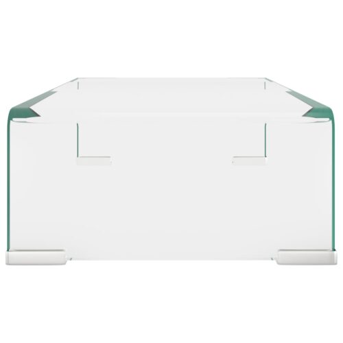 TV Stand Monitor Riser Glass Clear 40x25x11cm - Image 4