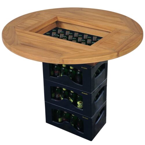 Beer Crate Tabletop Teak 70cm DIY Desk Panel Board