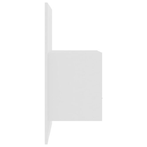 Wall-mounted Bedside Cabinet High Gloss White - Image 7