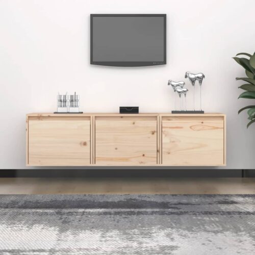 TV Cabinets 3 pcs Solid Wood Pine - Image 12
