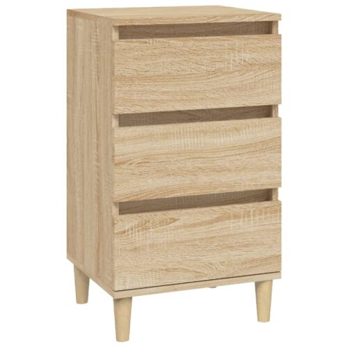 Wooden Bedside Table Drawers Storage Side Cabinet Bedroom Nightstand Sonoma Oak