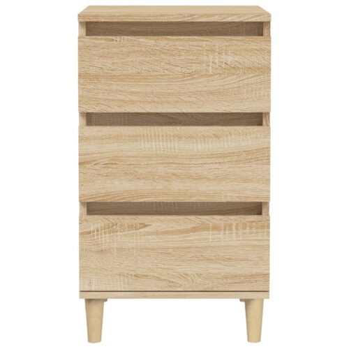 Wooden Bedside Table Drawers Storage Side Cabinet Bedroom Nightstand Sonoma Oak - Image 6