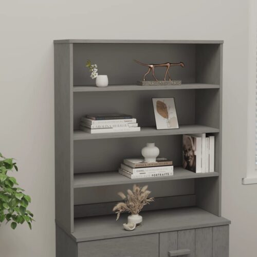 Top for Highboard"HAMAR" Light Grey 90x30x100cm Solid Wood Pine - Image 6