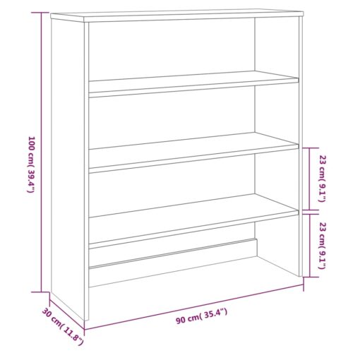 Top for Highboard"HAMAR" Light Grey 90x30x100cm Solid Wood Pine - Image 7