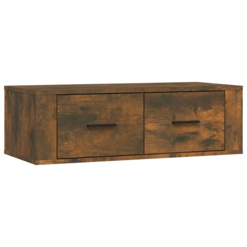 Hanging TV Cabinet Smoked Oak 80x36x25cm Engineered Wood - Image 2