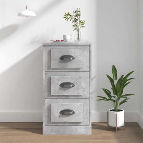 Sideboard Concrete Grey 36x35.5x67.5cm Engineered Wood