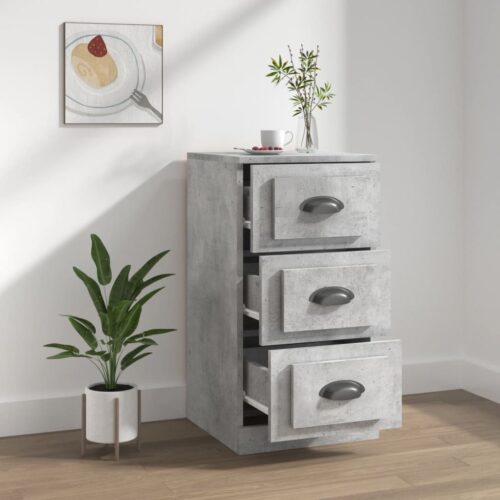 Sideboard Concrete Grey 36x35.5x67.5cm Engineered Wood - Image 6