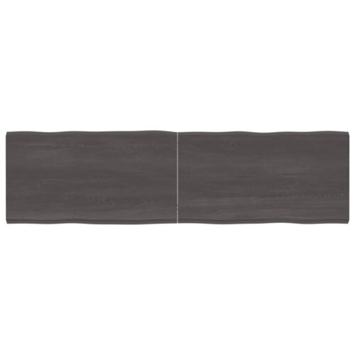 Table Top Dark Brown 180x50x(2-4)cm Treated Solid Wood DIY Desk Panel Board