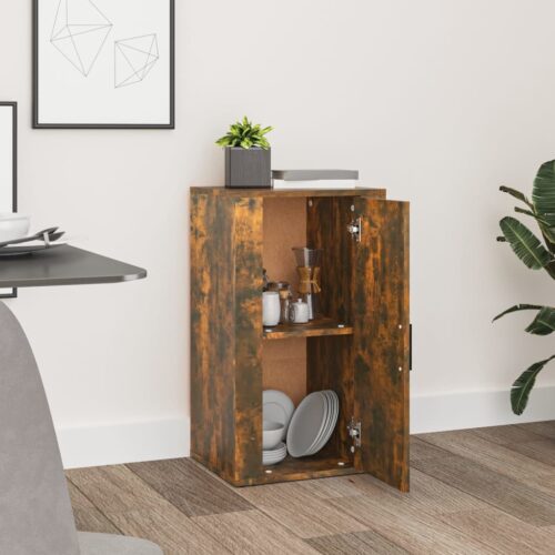 Sideboard Smoked Oak 40x33x70cm Engineered Wood - Image 7