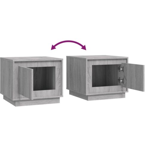 Coffee Table Grey Sonoma 51x50x44cm Engineered Wood - Image 8