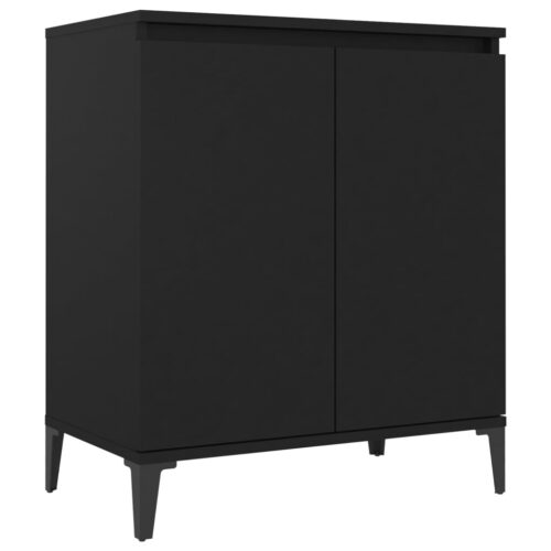 Sideboard Black 60x35x70cm Engineered Wood - Image 2