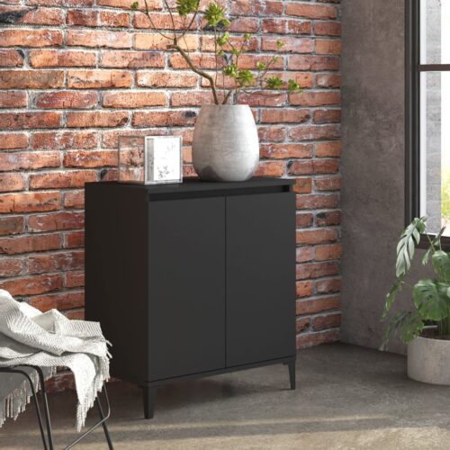 Sideboard Black 60x35x70cm Engineered Wood - Image 9