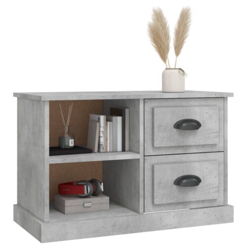 TV Cabinet Concrete Grey 73x35.5x47.5cm Engineered Wood - Image 4