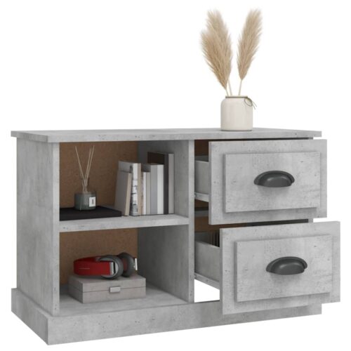 TV Cabinet Concrete Grey 73x35.5x47.5cm Engineered Wood - Image 5