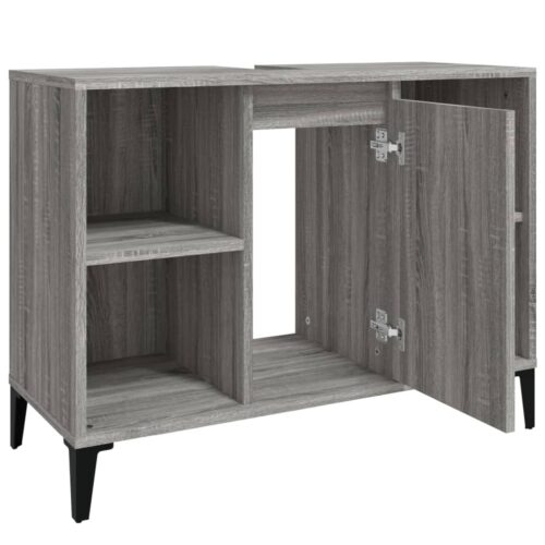 Sink Cabinet Grey Sonoma 80x33x60cm Engineered Wood - Image 7