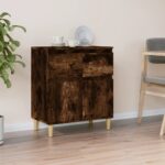 Sideboard Smoked Oak 60x35x70cm Engineered Wood