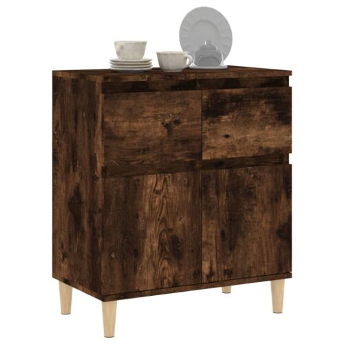 Sideboard Smoked Oak 60x35x70cm Engineered Wood - Image 4
