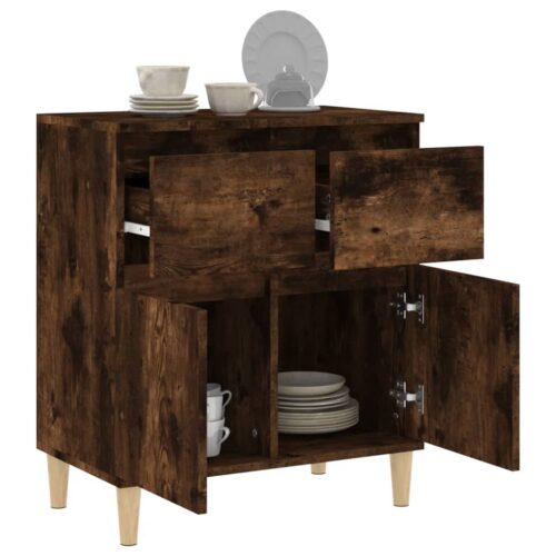 Sideboard Smoked Oak 60x35x70cm Engineered Wood - Image 5