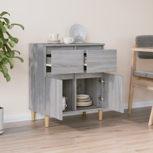 Sideboard Grey Sonoma 60x35x70cm Engineered Wood - Image 3
