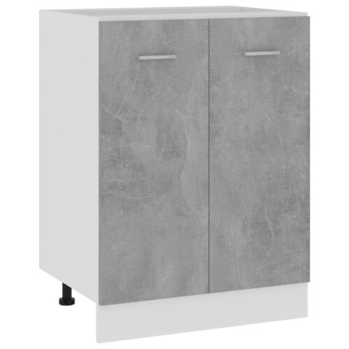 Bottom Cabinet Concrete Grey 60x46x81.5cm Engineered Wood