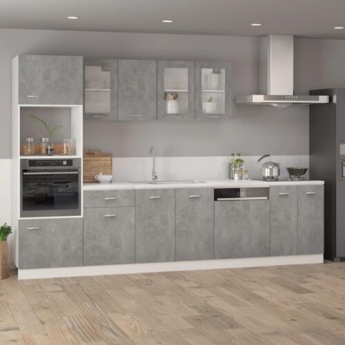 Bottom Cabinet Concrete Grey 60x46x81.5cm Engineered Wood - Image 3