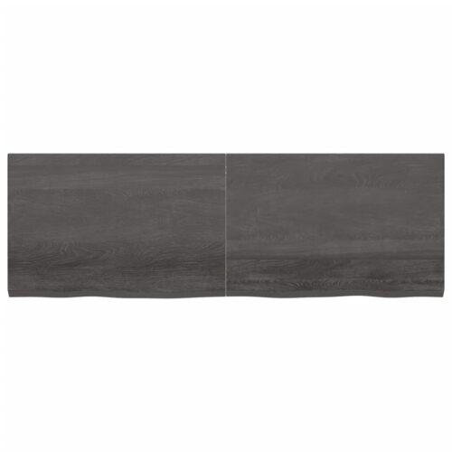 Table Top Dark Brown 180x60x4cm Treated Solid Wood Oak DIY Desk Panel Board - Image 3