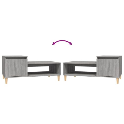 Coffee Table Grey Sonoma 100x50x45cm Engineered Wood - Image 8