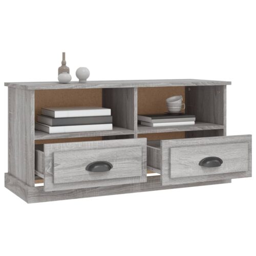TV Cabinet Grey Sonoma 93x35.5x45cm Engineered Wood - Image 5