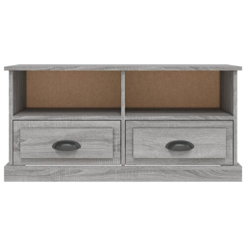 TV Cabinet Grey Sonoma 93x35.5x45cm Engineered Wood - Image 6