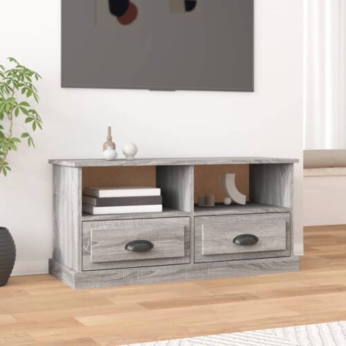 TV Cabinet Grey Sonoma 93x35.5x45cm Engineered Wood - Image 11