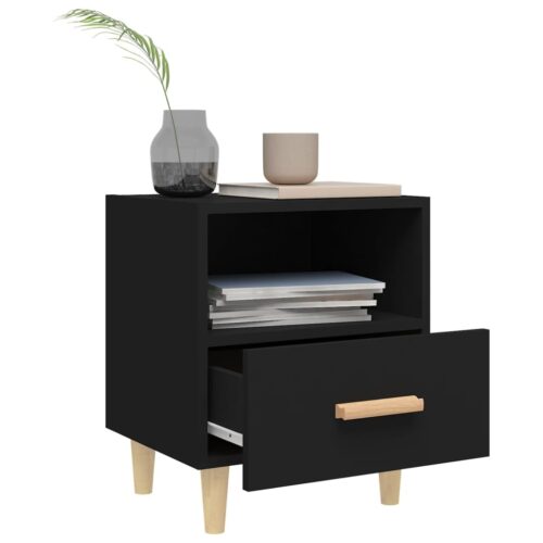 Bedside Cabinets 2pcs Black 40x35x47cm - Image 3
