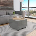 Coffee Table High Gloss Grey 60x60x35cm Engineered Wood