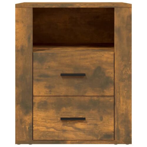 Bedside Cabinet Smoked Oak 50x36x60cm Engineered Wood - Image 6