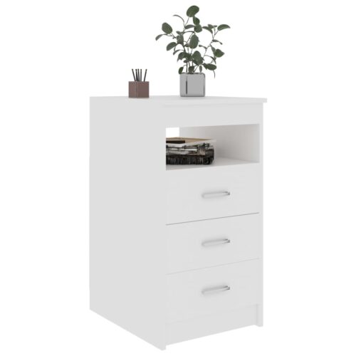 Drawer Cabinet White 40x50x76cm Engineered Wood - Image 3