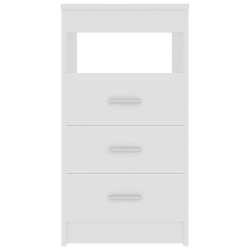 Drawer Cabinet White 40x50x76cm Engineered Wood - Image 4