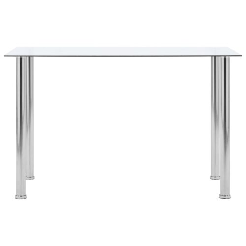 Dining Table Transparent 120x60x75cm Tempered Glass - Image 2