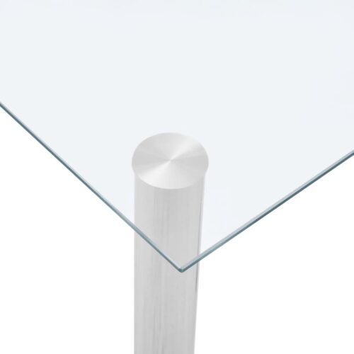 Dining Table Transparent 120x60x75cm Tempered Glass - Image 4