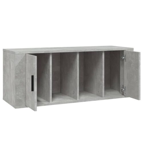 TV Cabinet Concrete Grey 100x35x40cm Engineered Wood - Image 7