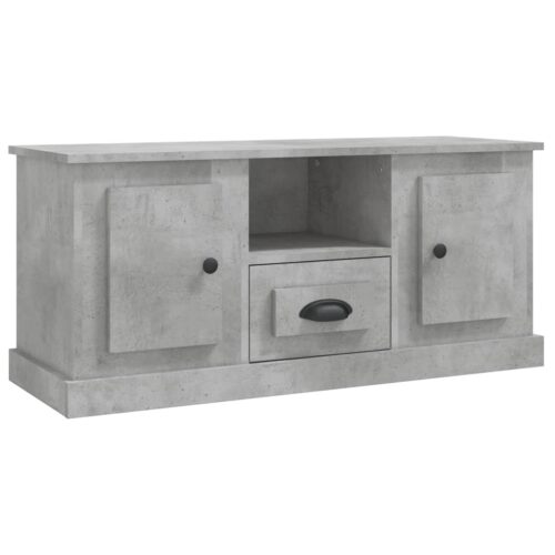 TV Cabinet Concrete Grey 100x35.5x45cm Engineered Wood - Image 2