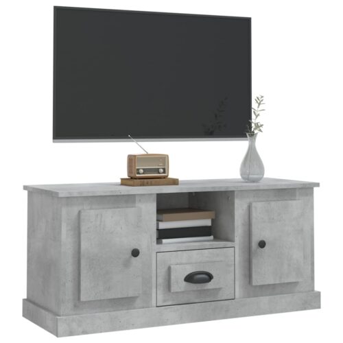TV Cabinet Concrete Grey 100x35.5x45cm Engineered Wood - Image 4