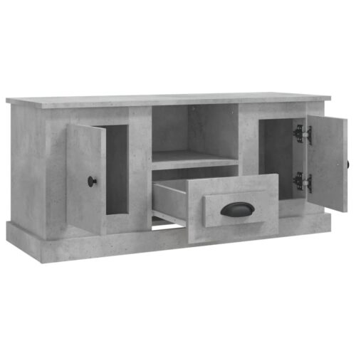 TV Cabinet Concrete Grey 100x35.5x45cm Engineered Wood - Image 8