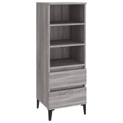 Highboard Grey Sonoma 40x36x110cm Engineered Wood - Image 2