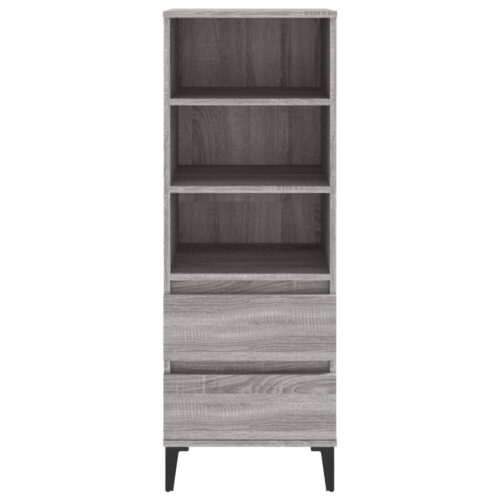 Highboard Grey Sonoma 40x36x110cm Engineered Wood - Image 3