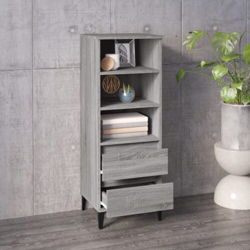 Highboard Grey Sonoma 40x36x110cm Engineered Wood - Image 6